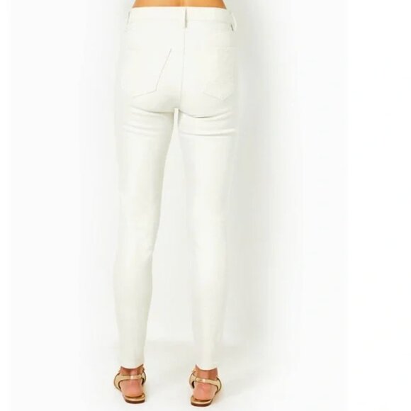 Lilly Pulitzer Eagan High Rise Super Skinny, Coconut Metallic, Size 8 - Picture 5 of 14